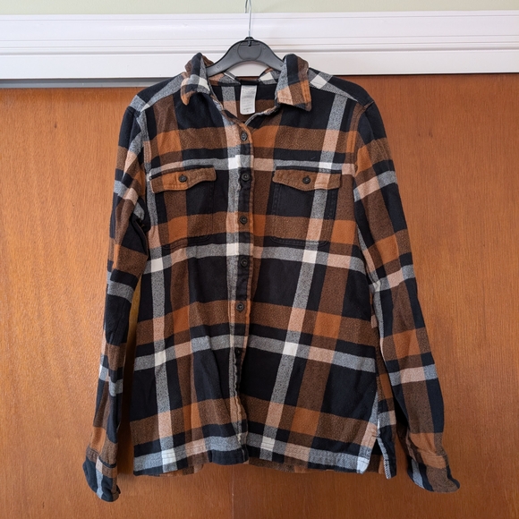 Patagonia Tops - Patagonia Women's Organic Cotton Black and Brown Plaid Shirt Jacket